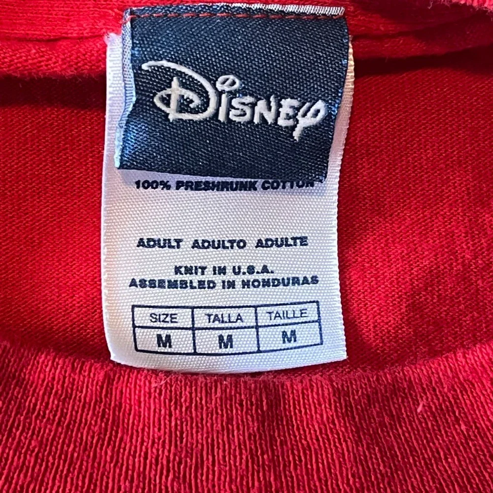 Vintage Y2K Disney Dreams Florida Mickey Mouse Friends Red T-Shirt Mens Size M